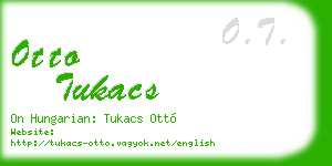 otto tukacs business card